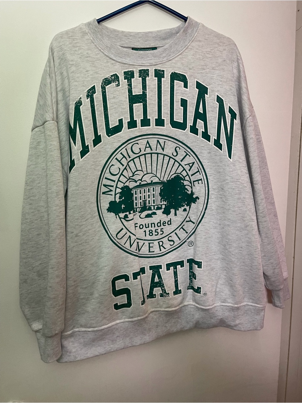Michigan State University Gray Crewneck Sweatshirt
